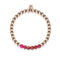 Inspiré | Or rose 18 carats | Nouvelle Agate Rouge | Bracelet d'expression de pierres précieuses